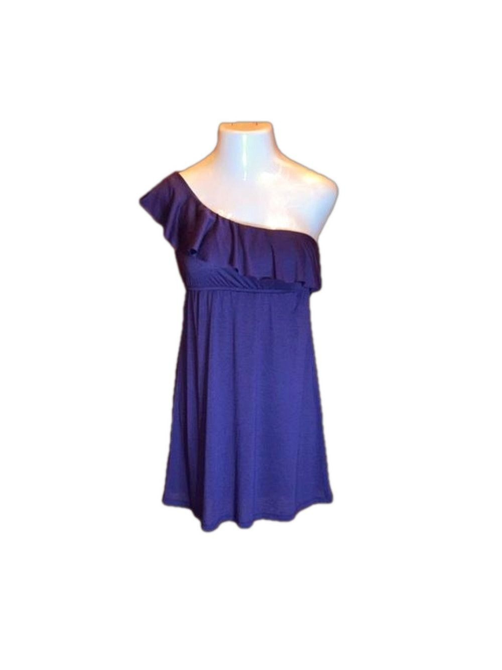 BIAGGI Purple One Shoulder Mini Dress Size M (7-9)